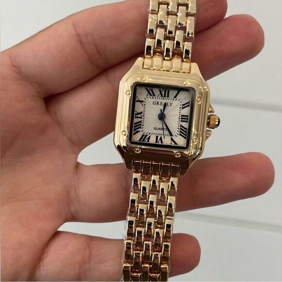 Jewelry - Classic Gold-Tone Roman Numeral Watch